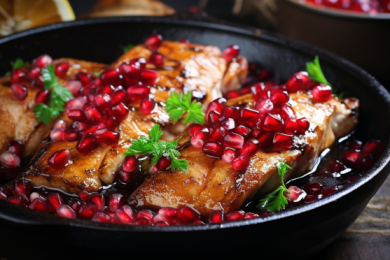 Crispy Fish With Pomegranate Honey Glaze for Rosh Hashanah