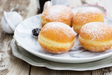 Soft and Fluffy Baked Sufganiyot for Chanukah