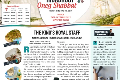 Sukkot — Hidabroot Oneg Shabbat, Weekly Kiruv Bulletin