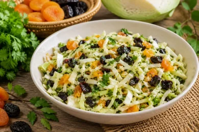 Sweet and Tangy Tu Bishvat Cabbage Salad