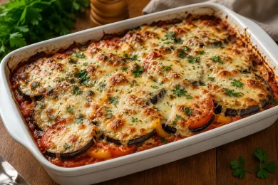Shavuot Eggplant Lasagna: Rich, Cheesy, and Full of Flavor