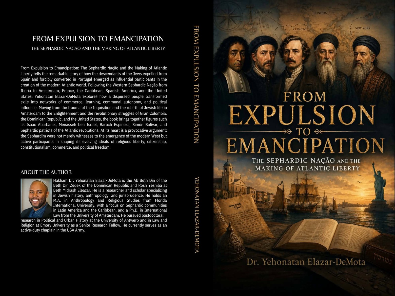 The cover of Dr. Elazar-DeMota’s book “From Expulsion to Emancipation: The Sephardic Nação and the Making of Atlantic Liberty”