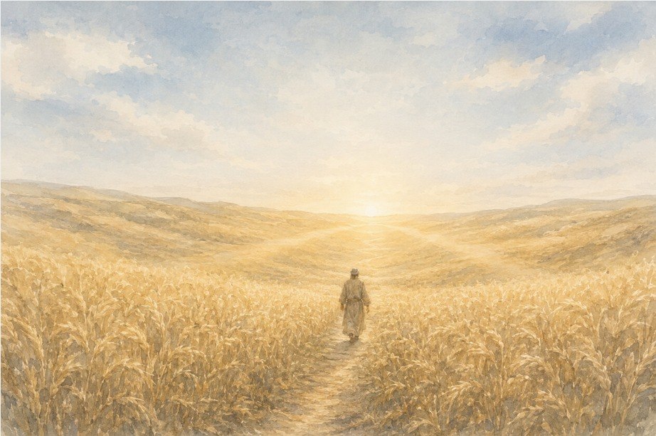 Illustration of the Chassidic teaching "The King is in the Field" during Elul