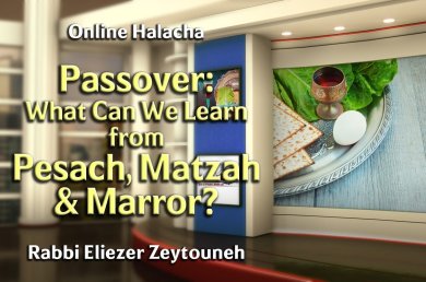 Passover – What Can We Learn from Pesach, Matzah & Marror?