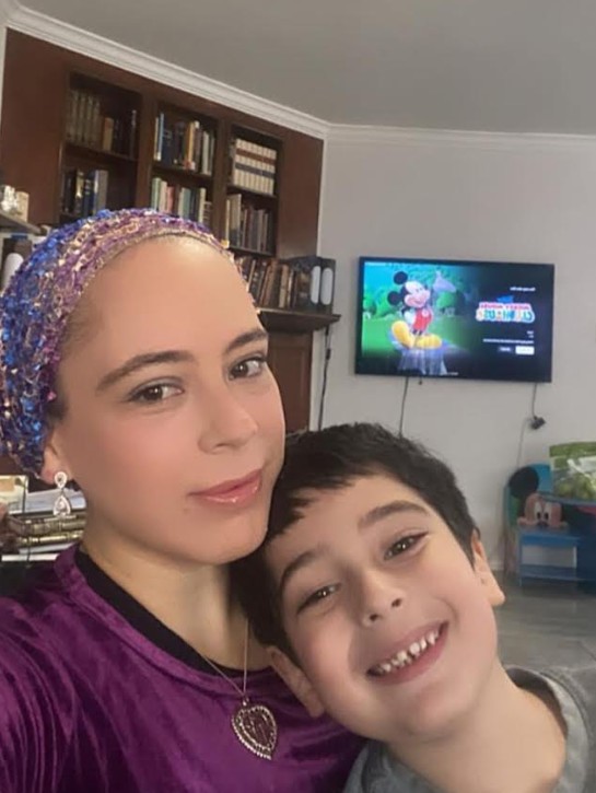 Chana Miriam Bejarano Gutierrez with her son
