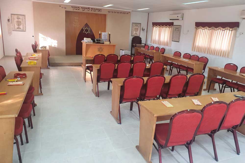 The synagogue on he Moshav, built by Sarah's Husband 