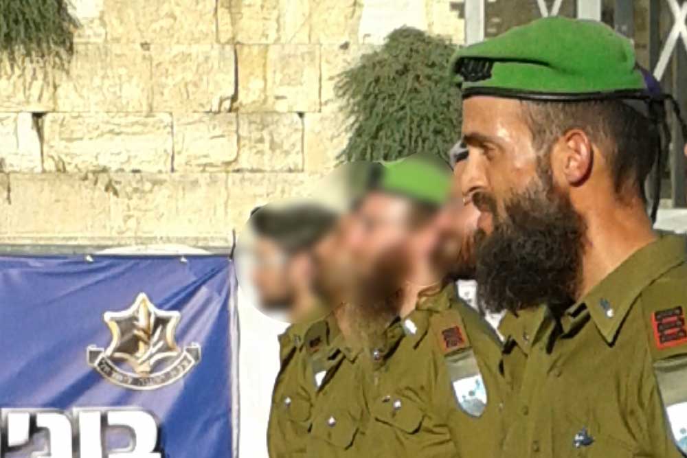 Military rabbinate course graduation, six weeks before he was killed