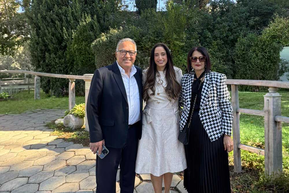 Orly with her parents